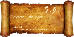 Tevesz János névjegykártya